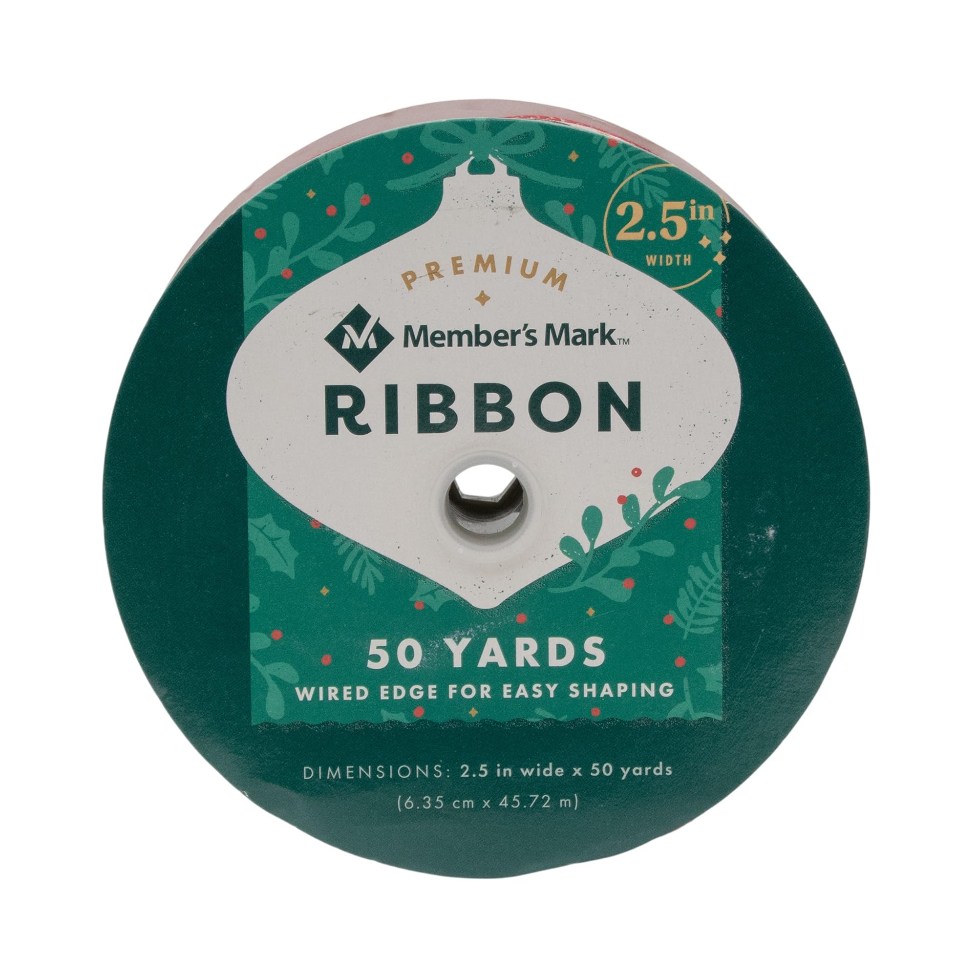 Amazon.com: MEMBER'S MARK Premium Wired Holiday Ribbon (2.5 Inch